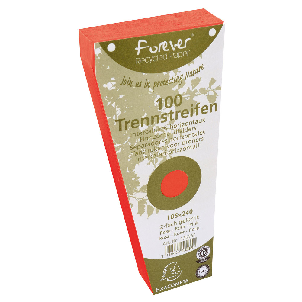 100 fiches intercalaires trapèze 105 x 240 coloris orange