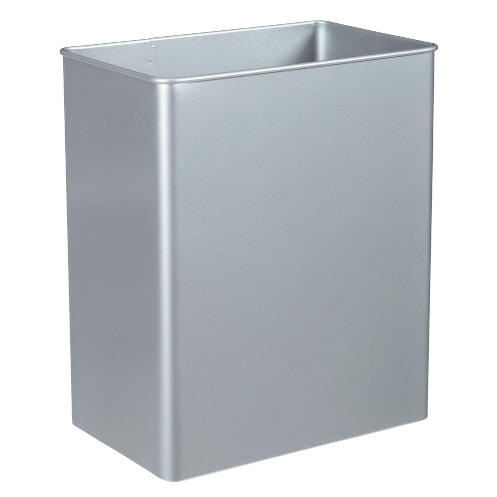 Corbeille pivotante rectangulaire murale Rossignol 27 L gris métal
