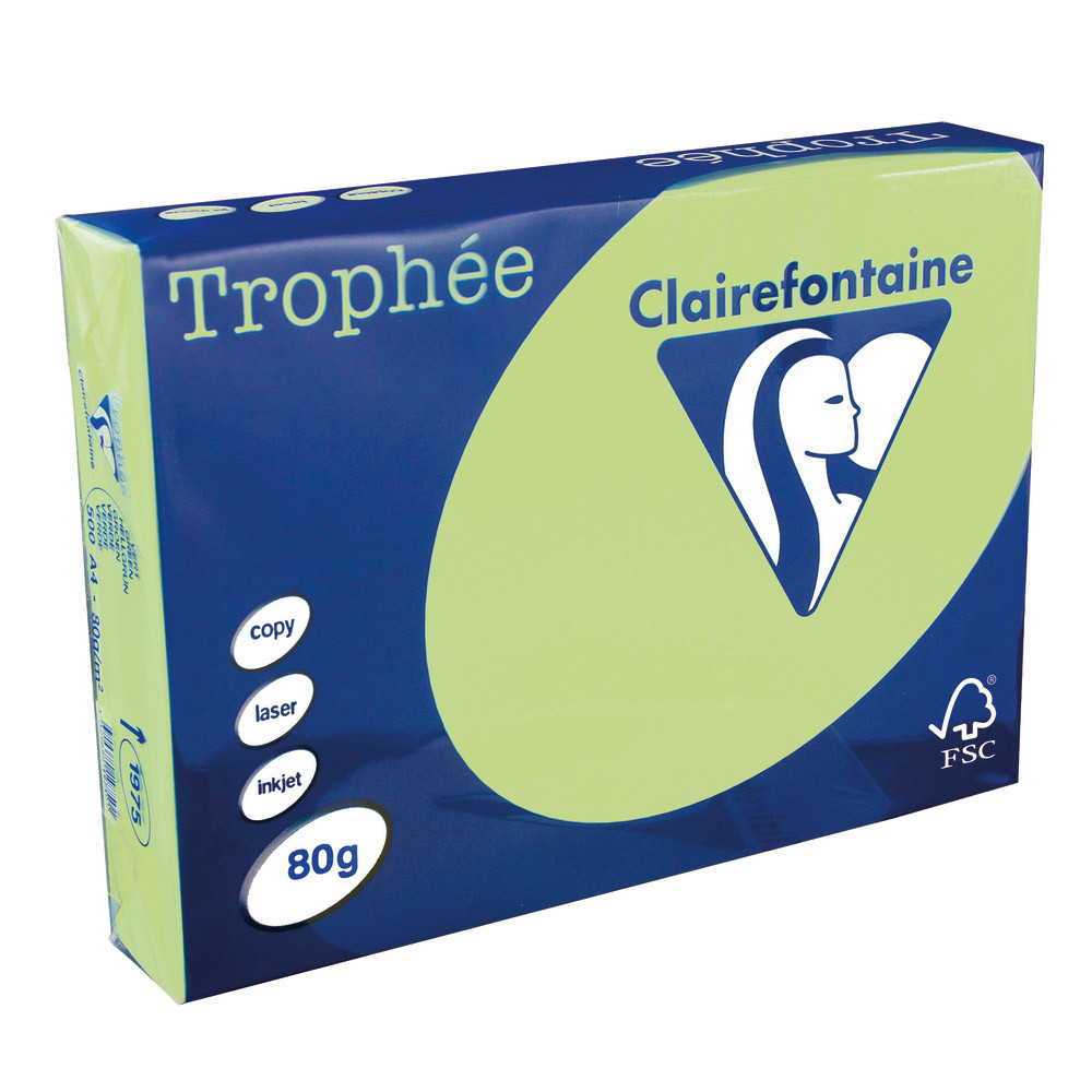 5 ramettes papier Clairefontaine Trophée vert golf A4 80 g