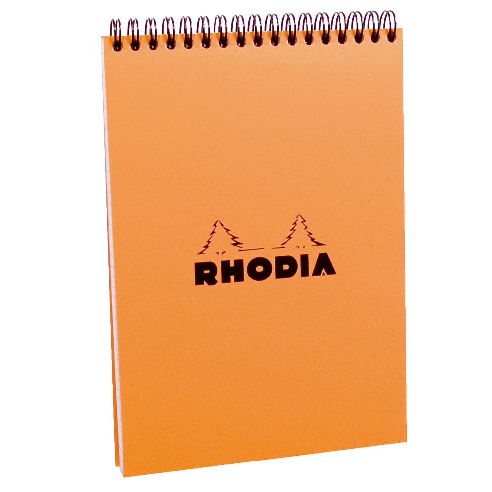 5 blocs Rhodia A5 spirales modèle non perforé réglure 5 x 5