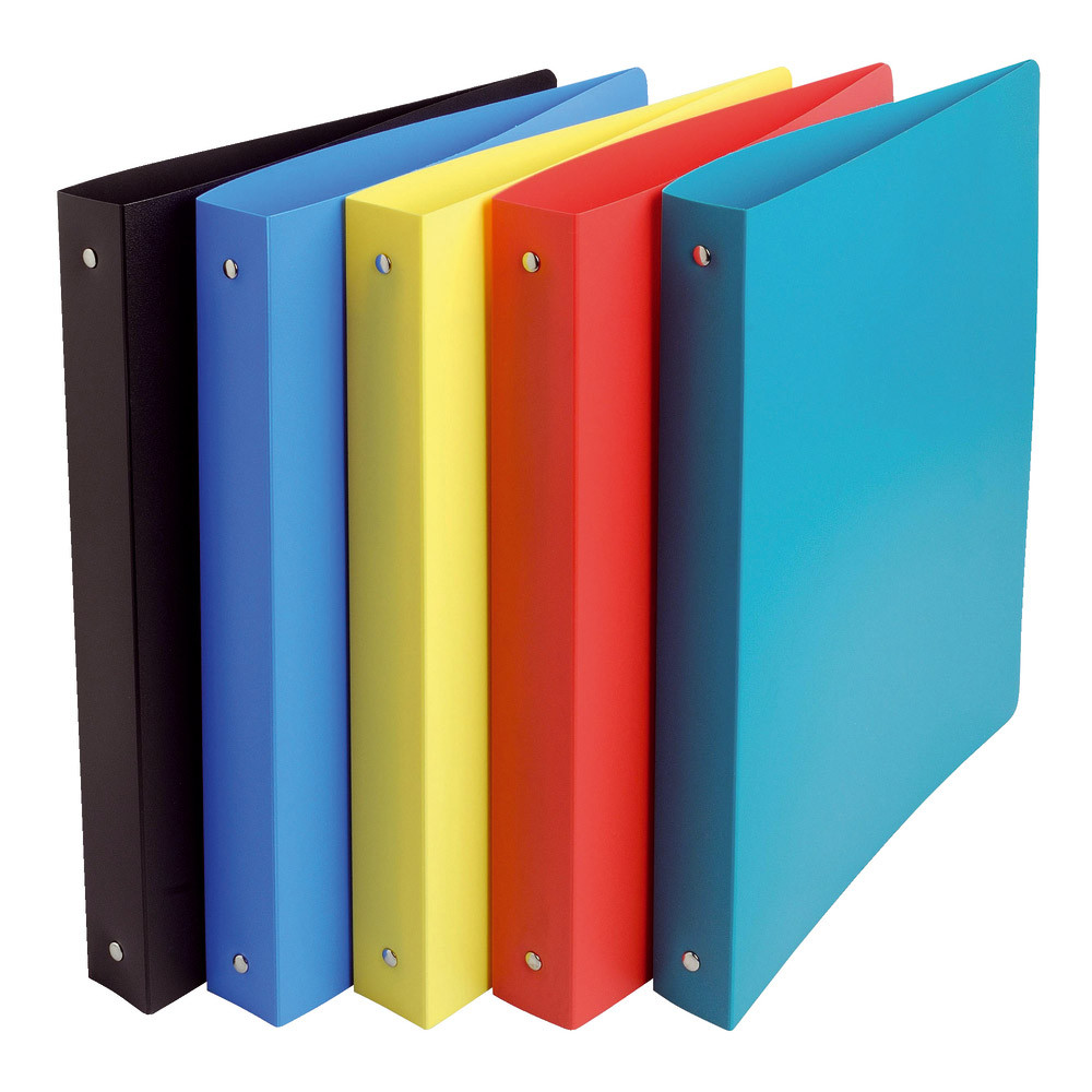 20 classeurs souples 4 anneaux dos 4 cm Exacompta polypropylène coloris assortis