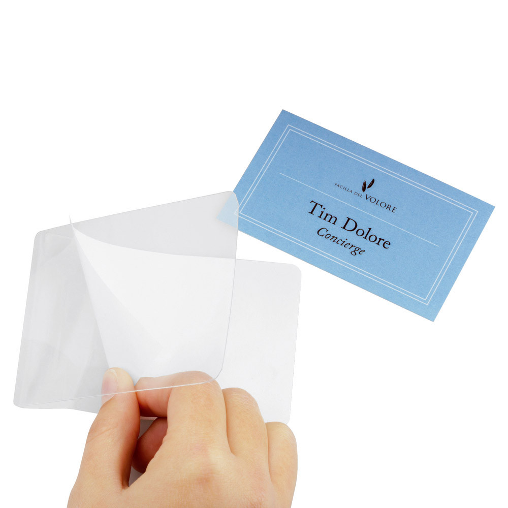 10 pochettes de plastification manuelles format carte de visite Durable, le lot