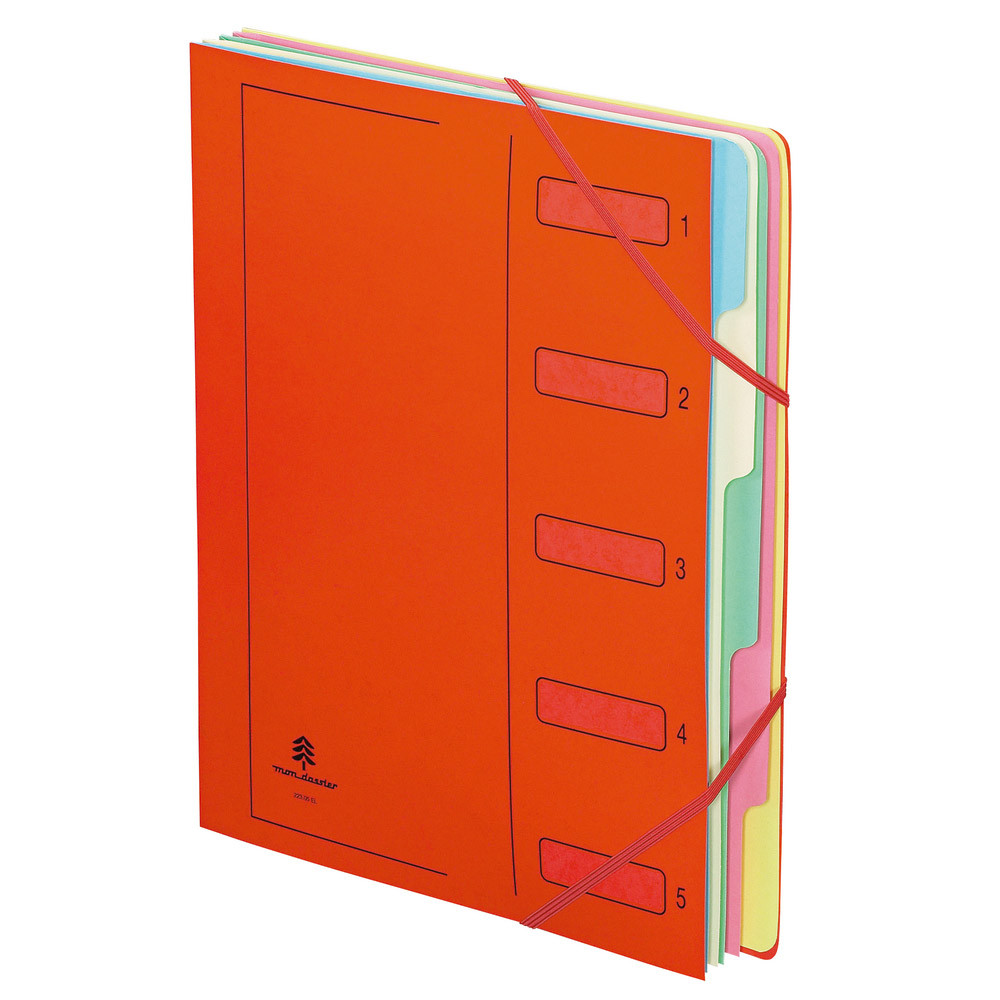 2 trieurs 5 touches à élastiques 1er prix coloris selon arrivage, le lot