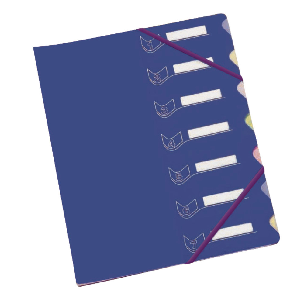 Trieur 7 touches en polypropylène Extendos coloris bleu foncé