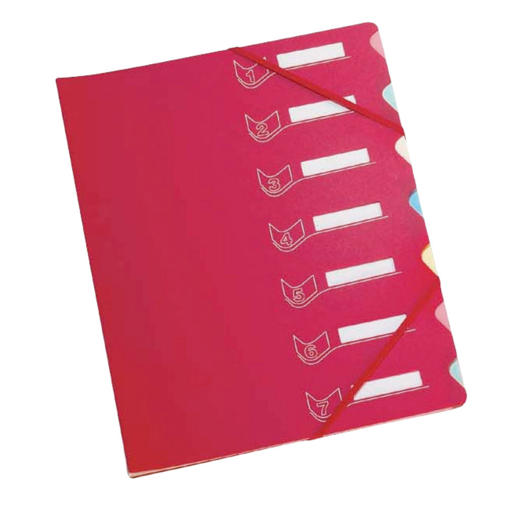 Trieur 7 touches en polypropylène Extendos coloris rouge