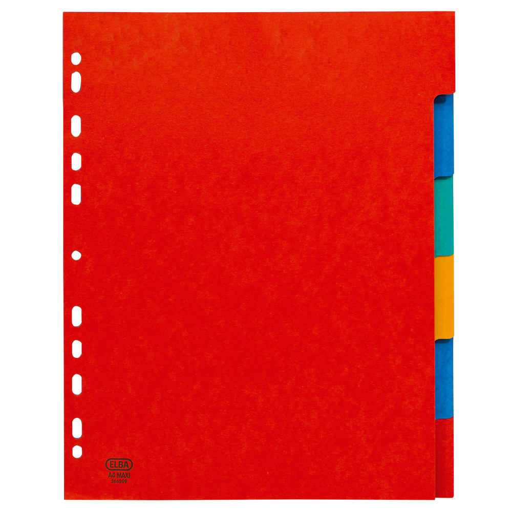 2 x 6 intercalaires Elba touches neutres format maxi A4 carte lustrée 30/100e