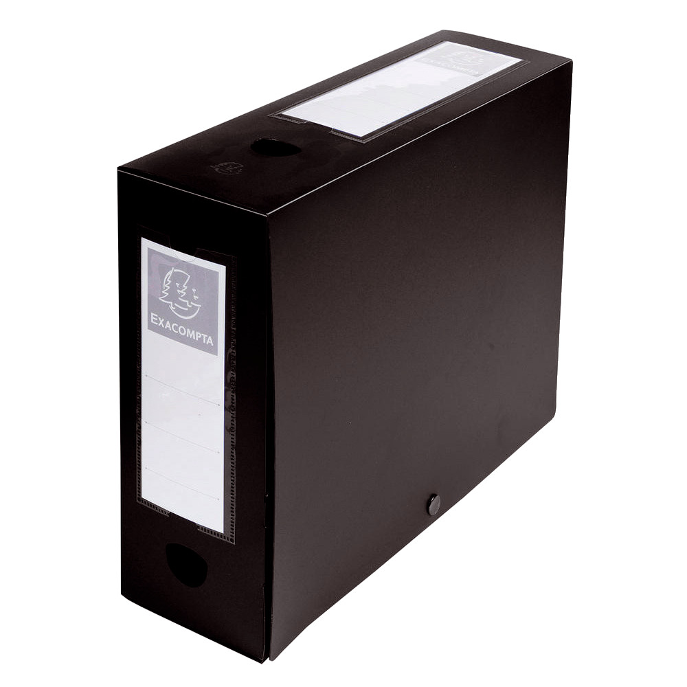 10 boîtes de classement dos 10 cm polypropylène coloris noir