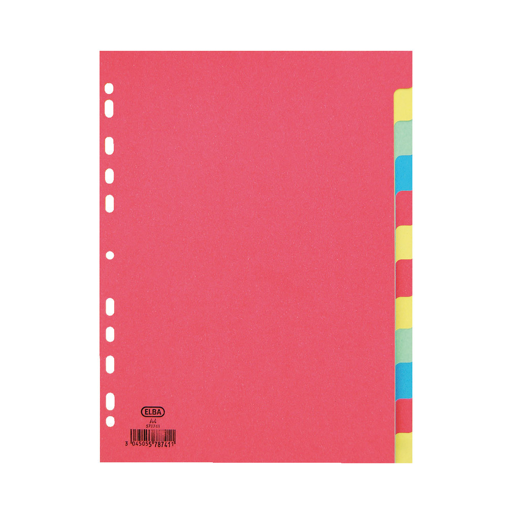 2 x 12 intercalaires Elba format A4 carton 160 g