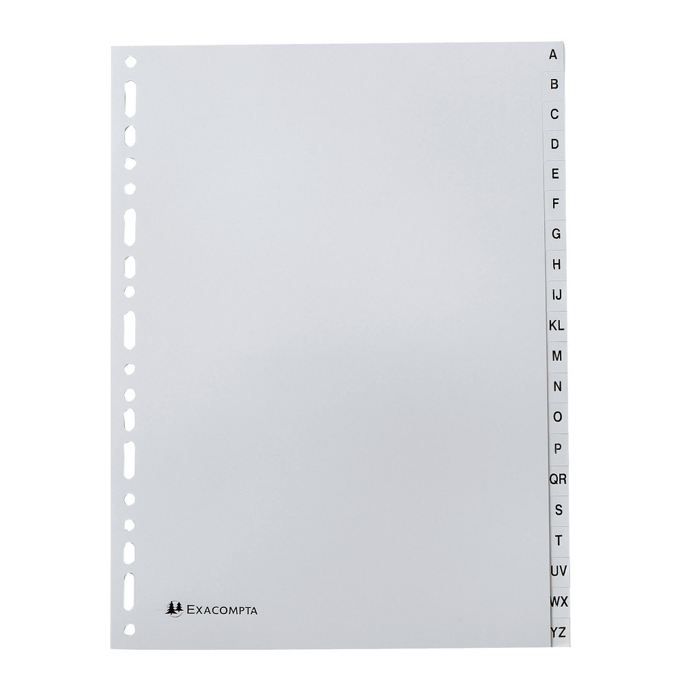2 x 20 intercalaires alphabétiques Exacompta format A4 polypro 12/100e