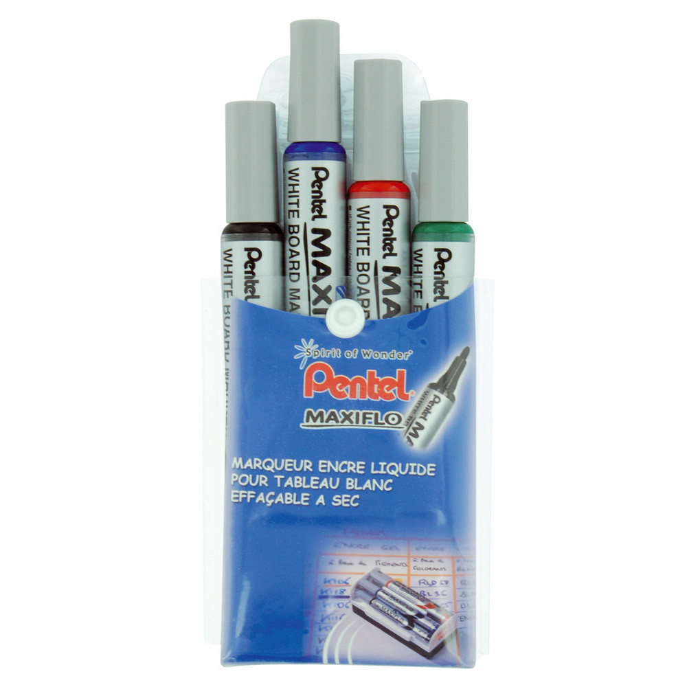 4 marqueurs Pentel Maxiflo coloris assortis