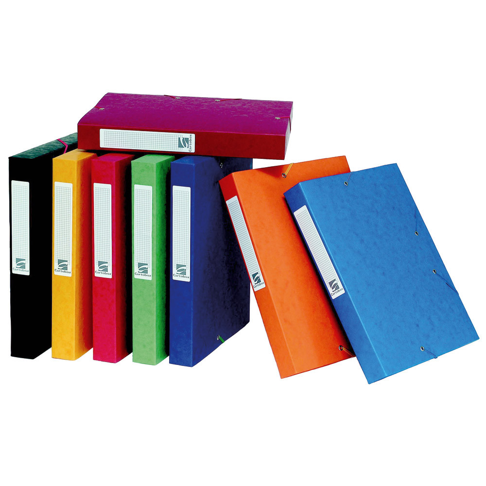 10 chemises à élastiques Cartobox 7/10e dos 4 cm coloris assortis