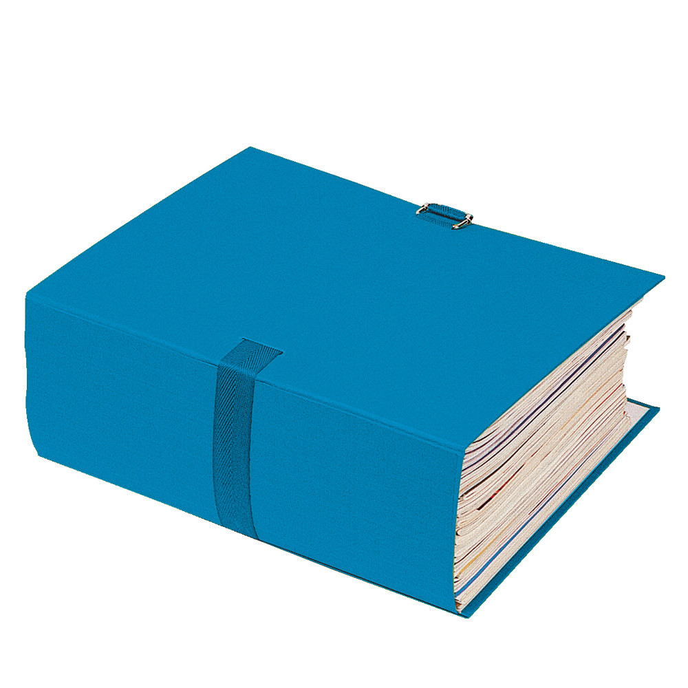 10 chemises extensibles à boucle Exacompta coloris bleu