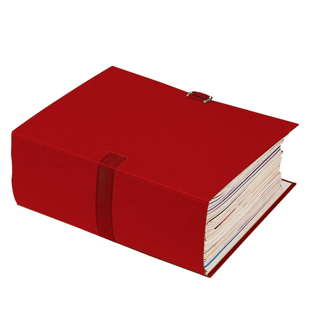 10 chemises extensibles à boucle Exacompta coloris rouge