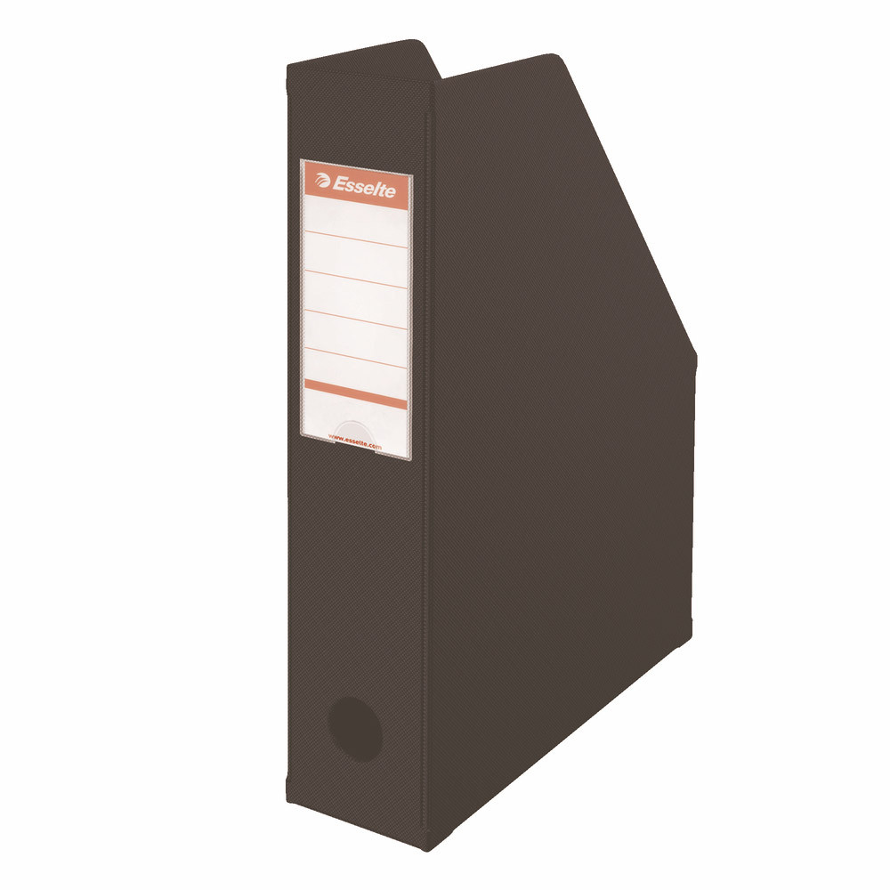 10 porte revues dos 7 cm en PVC Esselte coloris classique noir