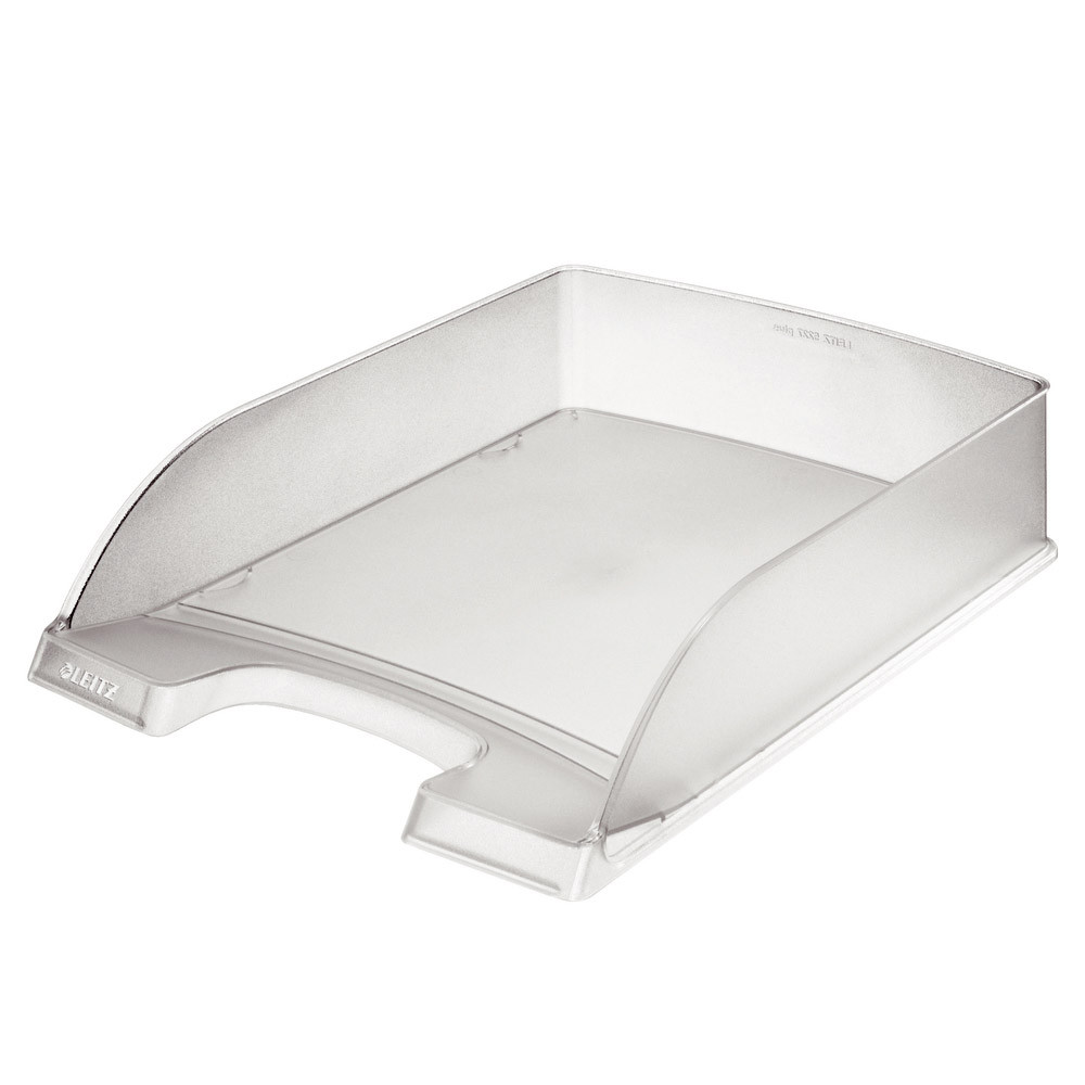 5 bacs à courrier standard format portrait classique Leitz Plus coloris transparent