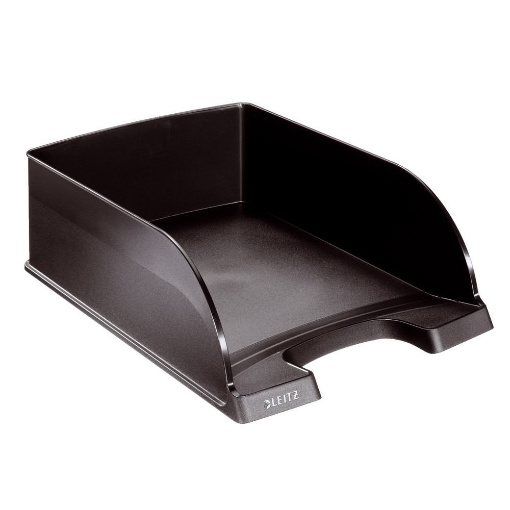 4 bacs à courrier Jumbo Portrait classique Leitz Plus coloris noir