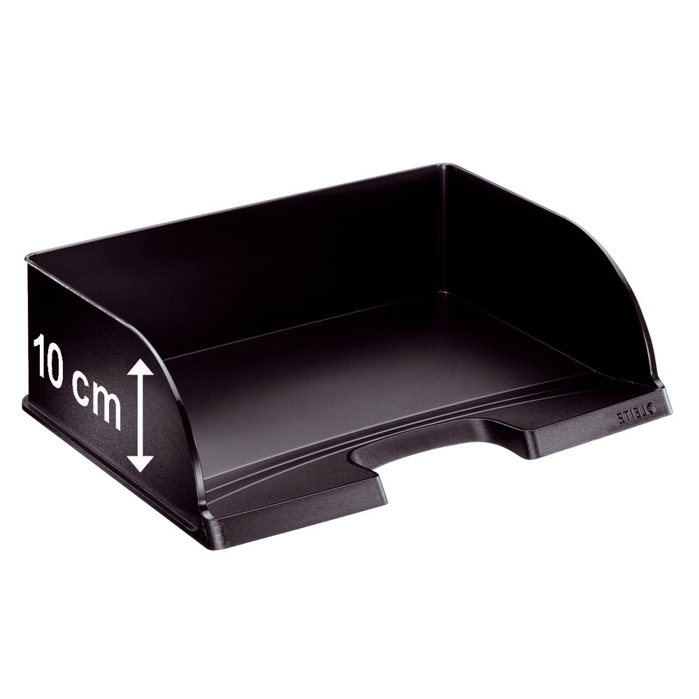 4 bacs à courrier Jumbo Portrait à l'italienne Leitz Plus coloris noir