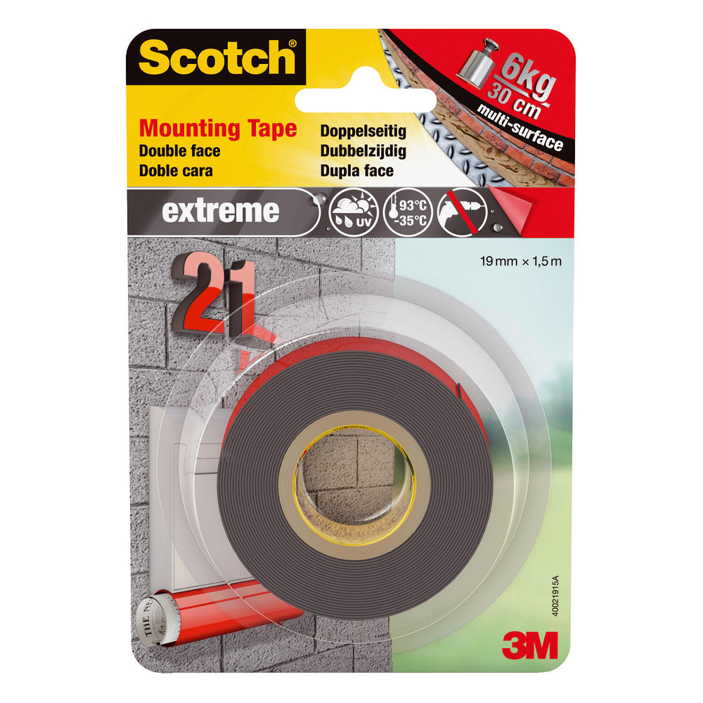 Adhésif double face Scotch extra fort 1.5 m