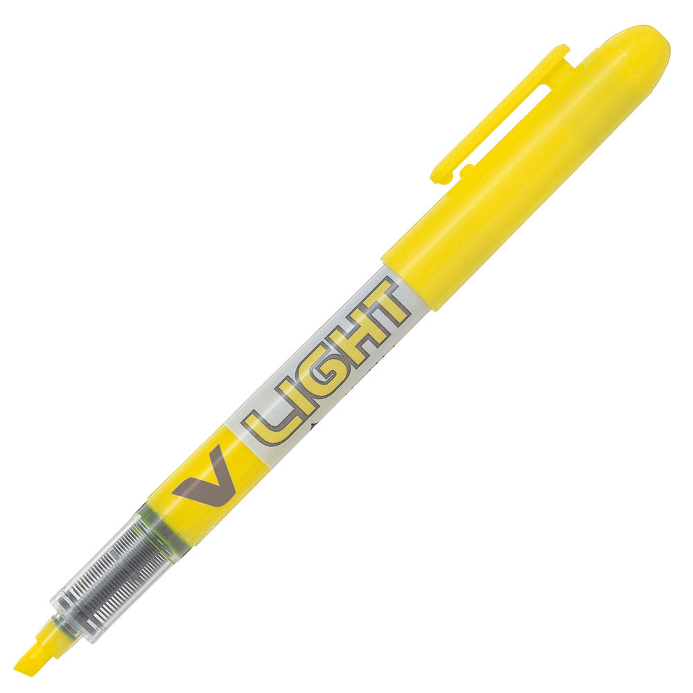 2 surligneurs Pilot V-light coloris jaune