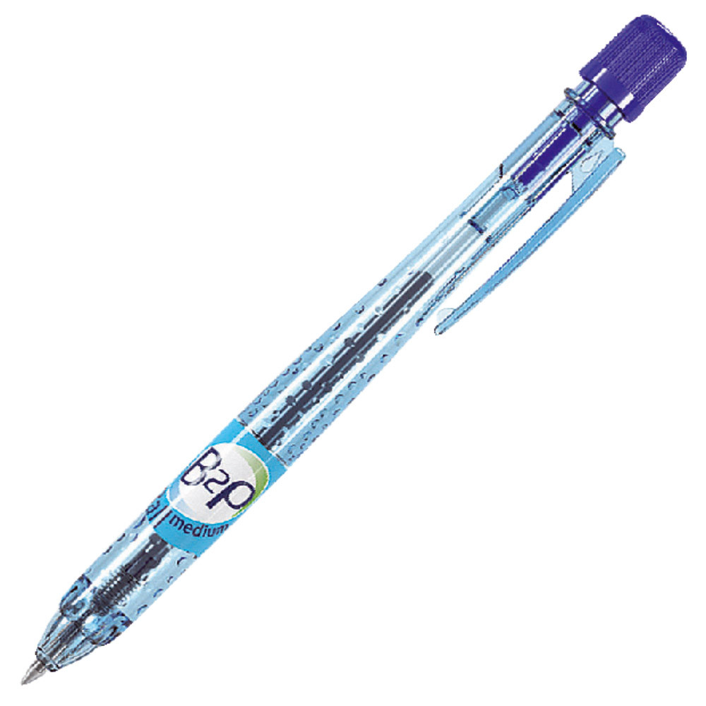 2 stylos-bille Pilot Begreen B2P coloris bleu