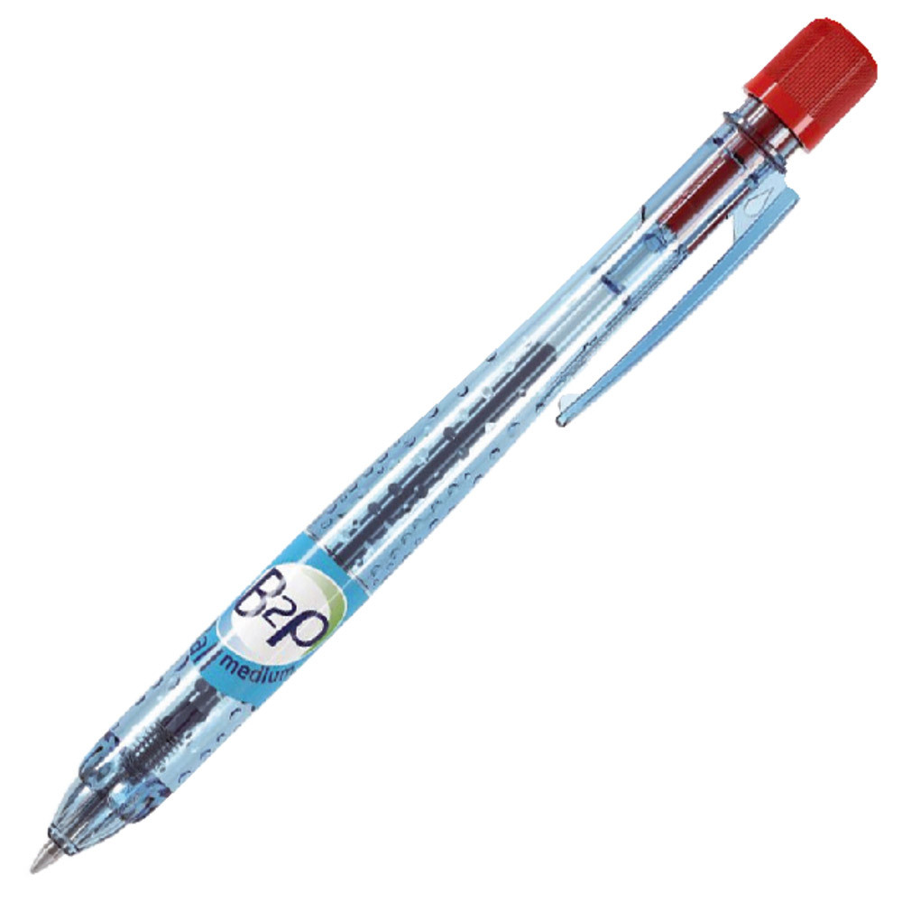 2 stylos-bille Pilot Begreen B2P coloris rouge