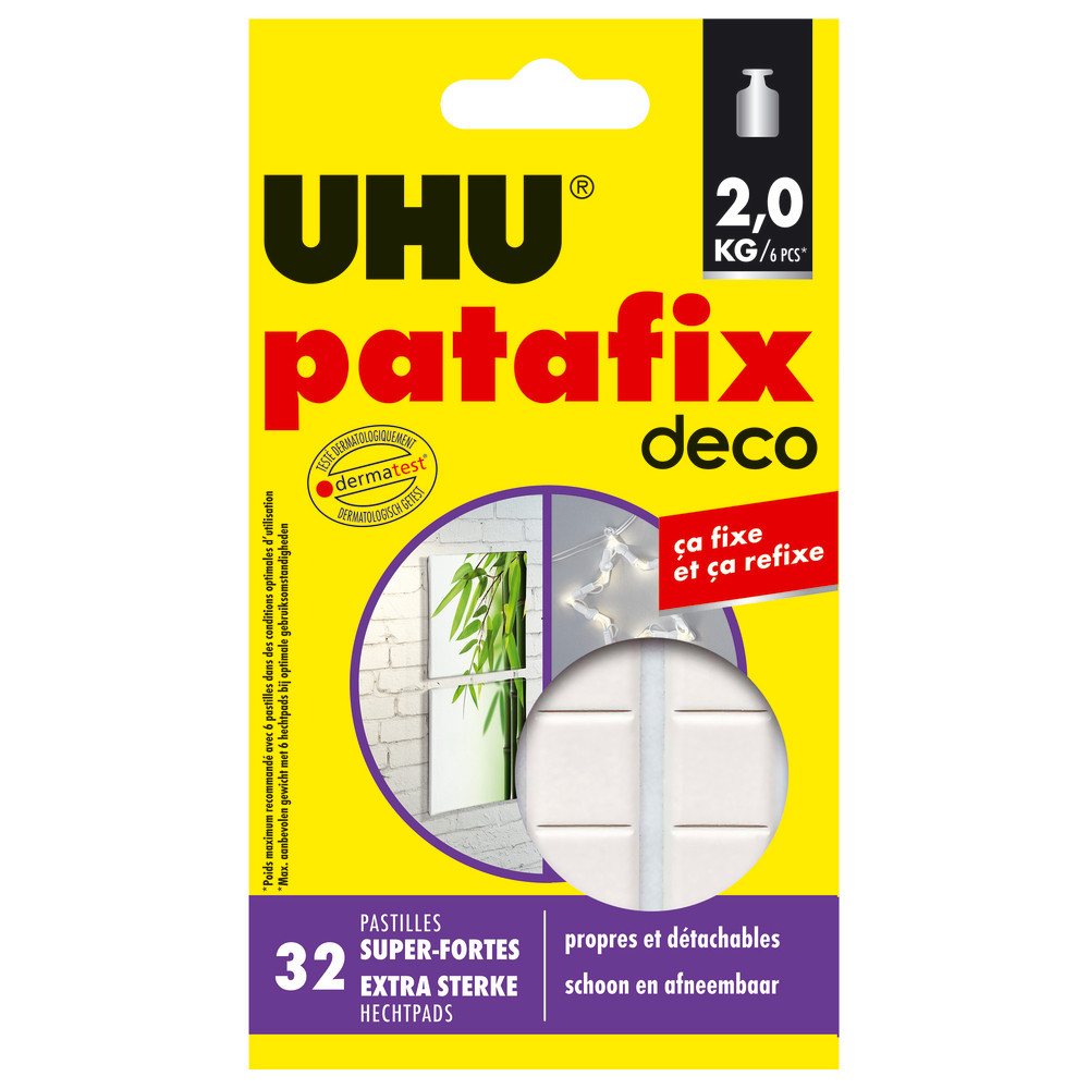 Etui de 32 pastilles adhésives UHU Patafix Homedeco