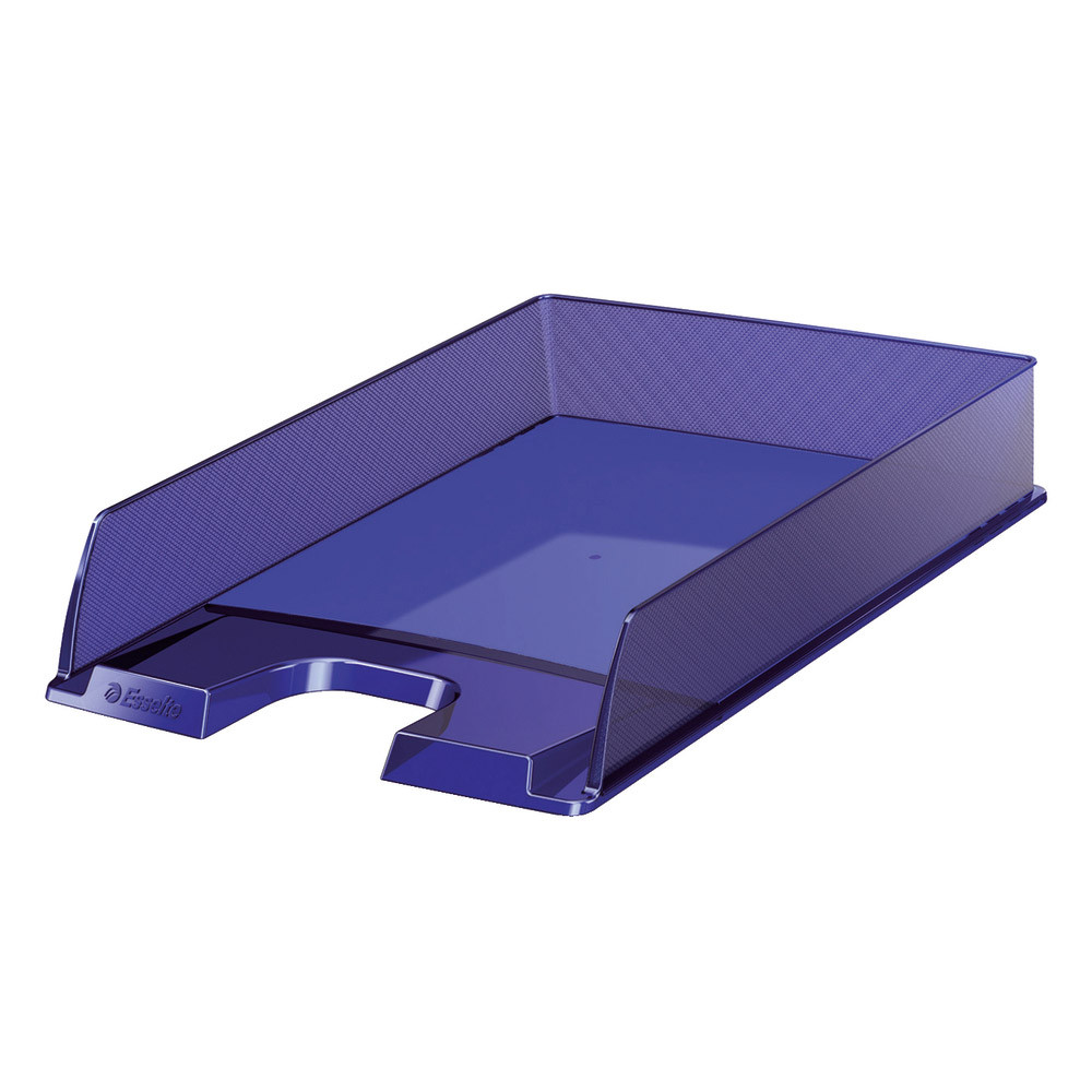 10 bacs à courriers Europost Esselte gamme translucide coloris bleu