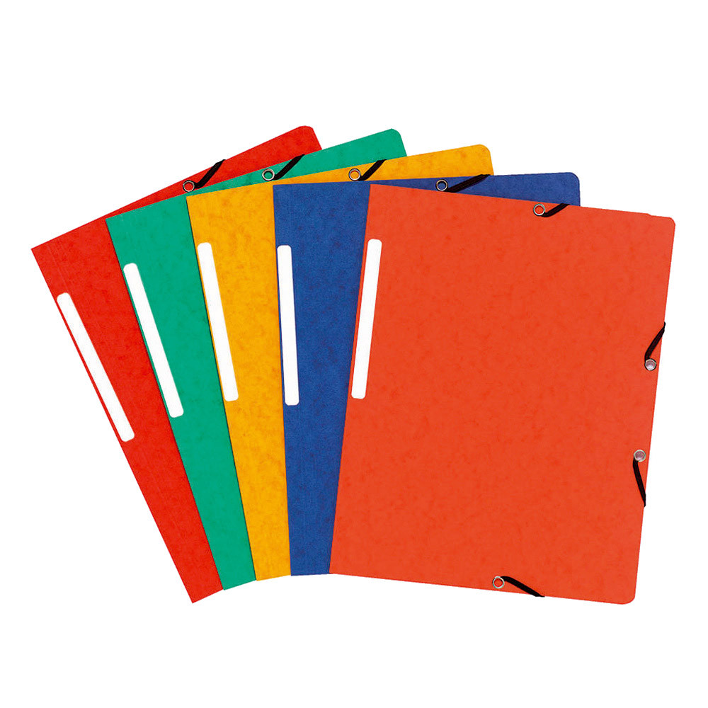 10 chemises à élastiques sans rabat Exacompta carte 4,75/10e - 355 g coloris assortis