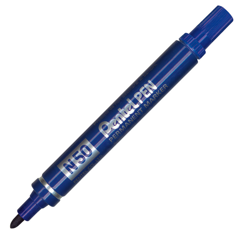 2 marqueurs permanents Pentel N50 coloris Bleu