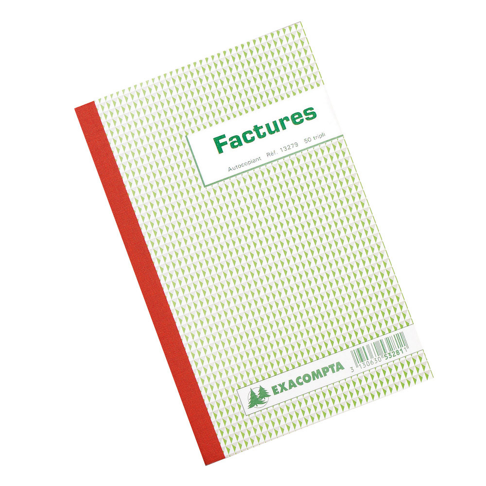 5 manifolds autocopiants pré-imprimés factures dupli 29,7 x 21 x Exacompta, le lot