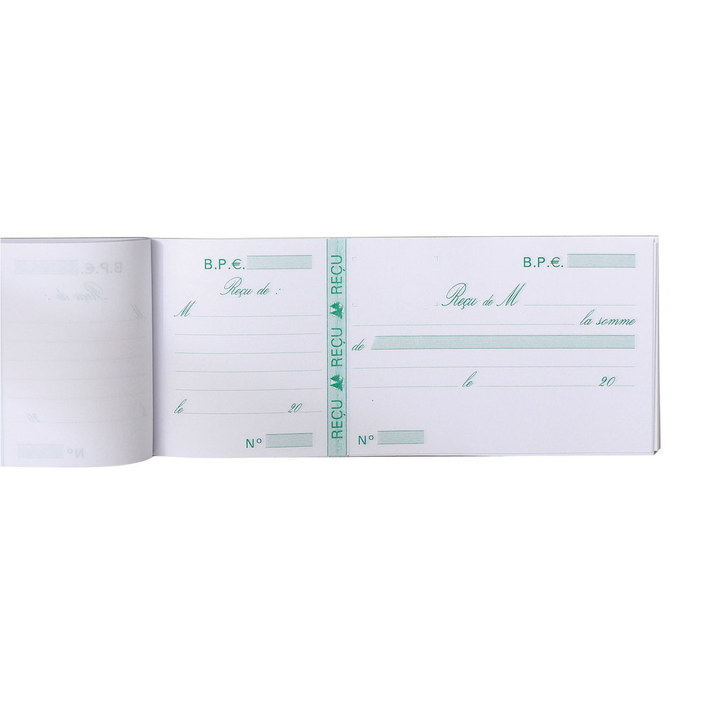 5 manifolds pré-imprimer reçu à souches format 9 x 13 Exacompta, le lot