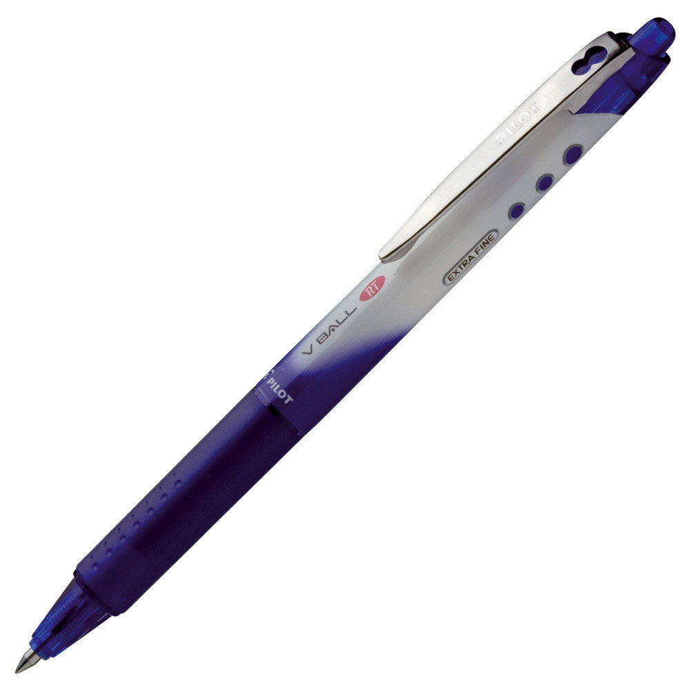 2 stylos rollers V-Ball 05 Pilot rétractable coloris bleu