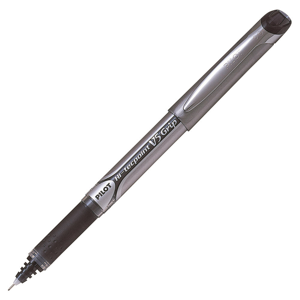 2 stylos rollers V-Ball 05 Hi- Tecpoint Grip Pilot coloris noir