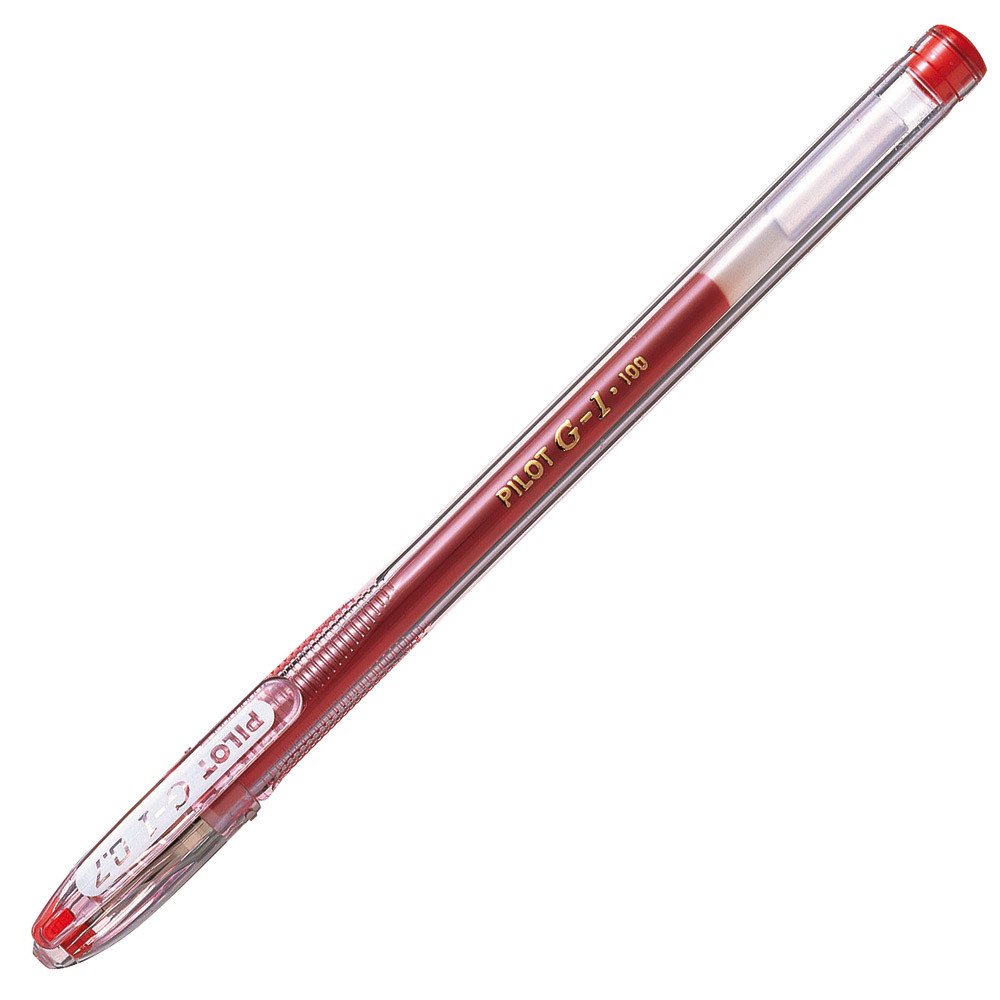 2 stylos-bille Pilot G1-07 coloris rouge