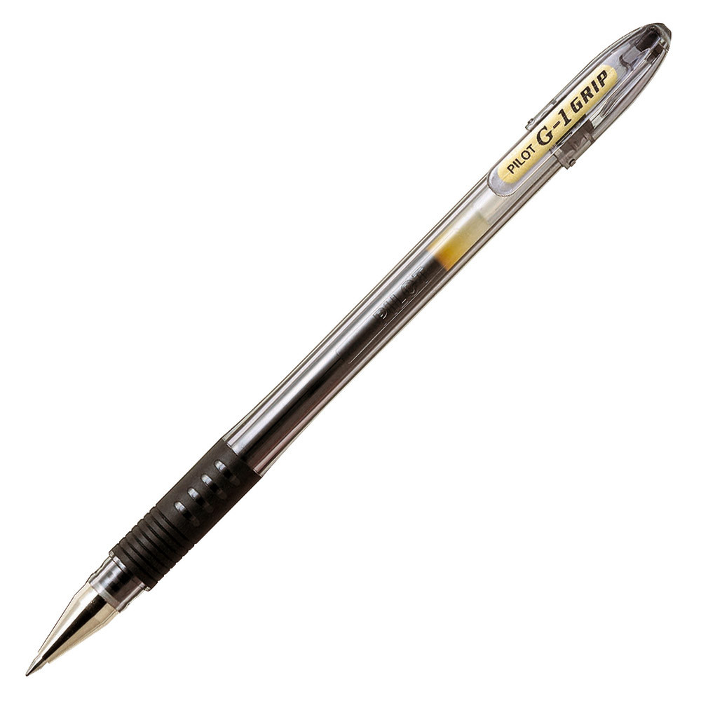 2 stylos-bille Pilot G-1 Grip coloris noir