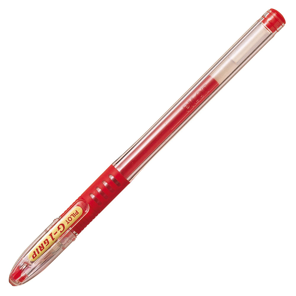 2 stylos-bille Pilot G-1 Grip coloris rouge