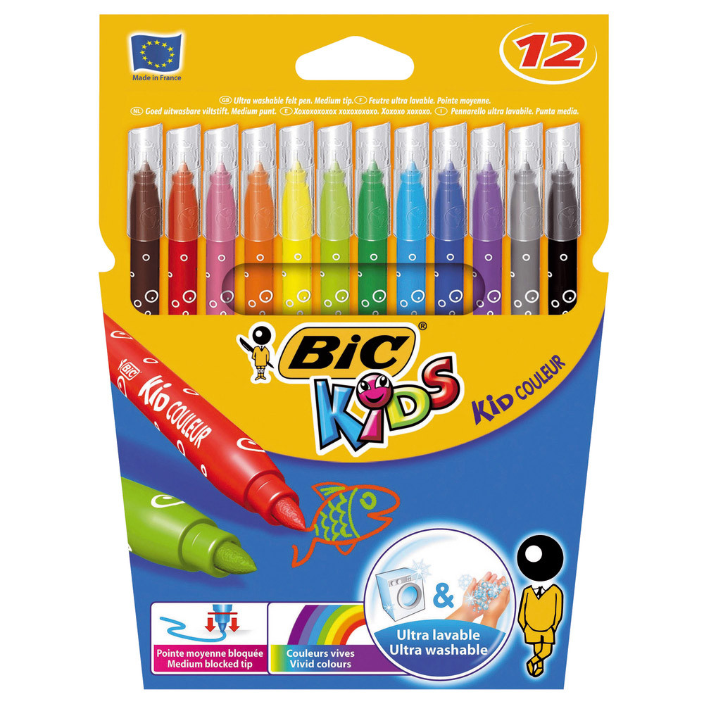 12 feutres de coloriage Bic Kids couleur