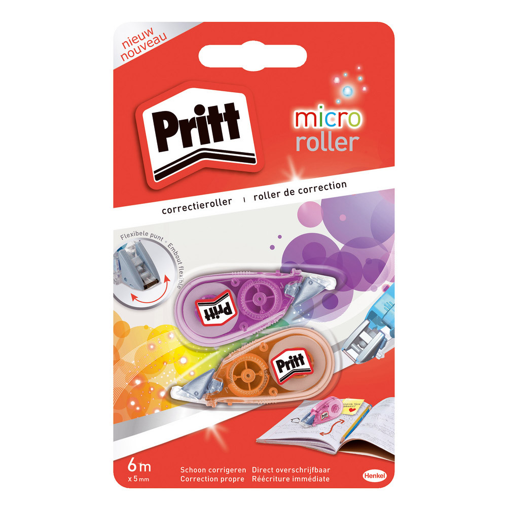 2 correcteurs à sec Pritt Micro Roller 4,2 mm x 6 m