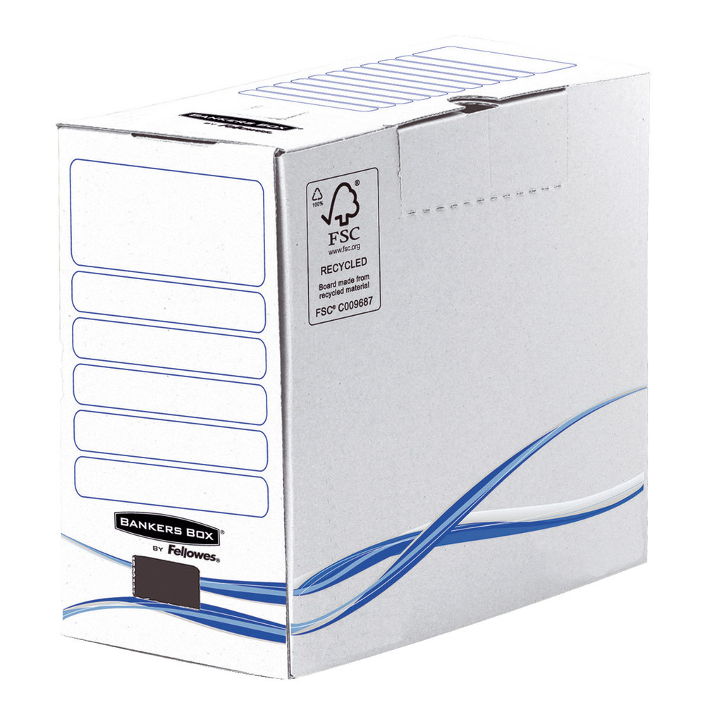 25 boîtes archives blanches Fellowes Dos 15 cm