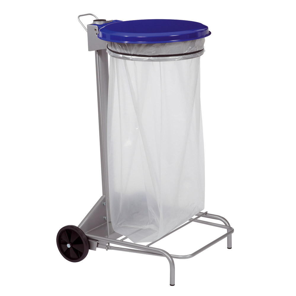 Supports sacs à pédale 110 L bleu