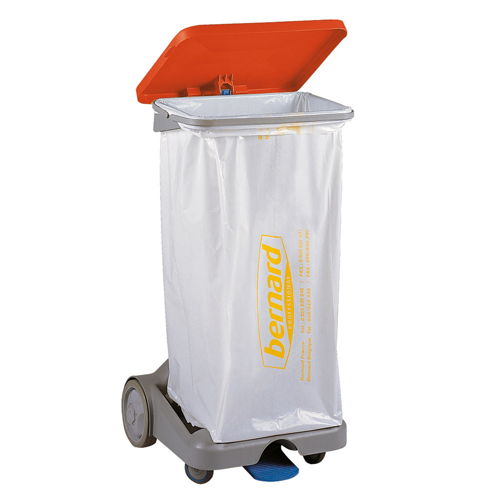 Support sac à rétention HACCP 110 L rouge