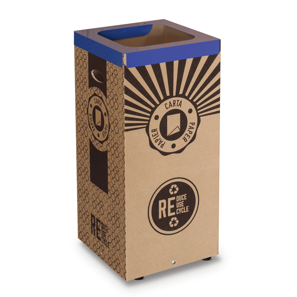 Poubelle en carton pour tri sélectif papier 100 L