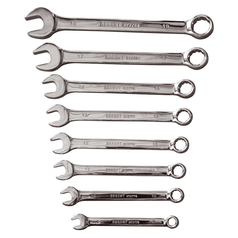 Lot de 8 clés plates mixtes Safetool