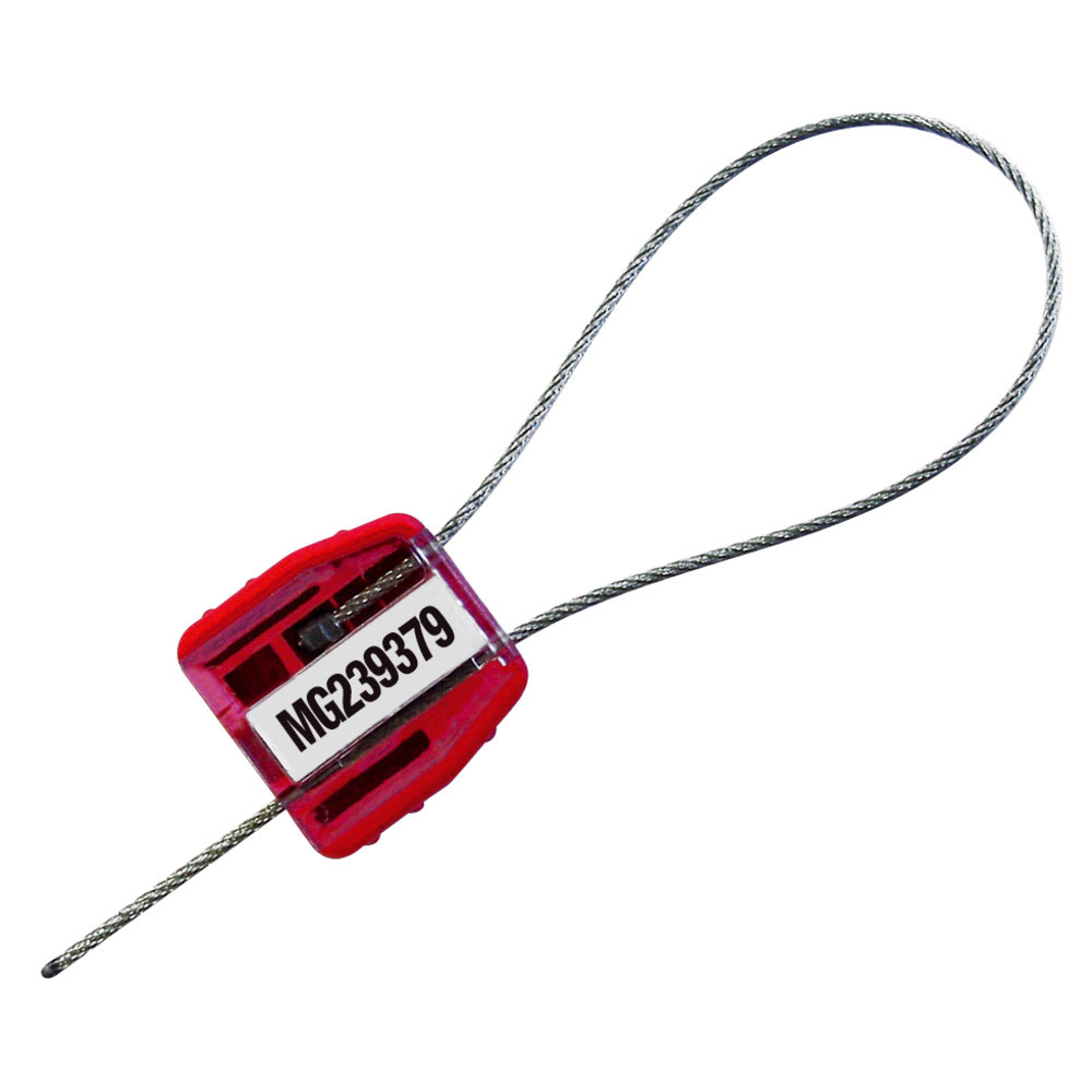 Scellés de sécurité en cable d'acier, le sachet de 200