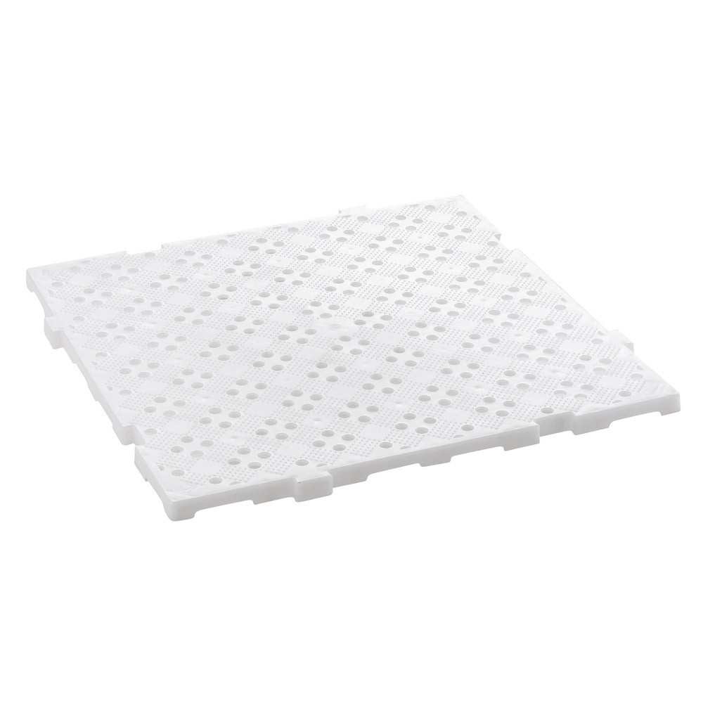 Caillebotis plastique blanc Gilac 50 x 50 cm