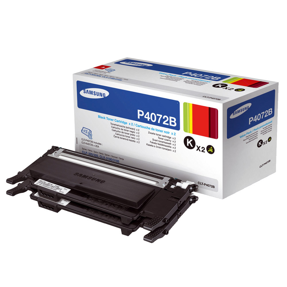 Pack 2 toners Samsung P4072B noir pour imprimantes laser