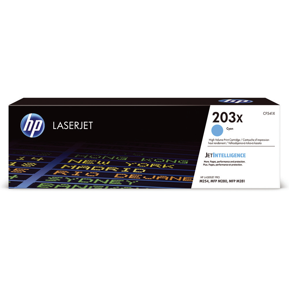 Toner HP 203X cyan pour imprimantes laser