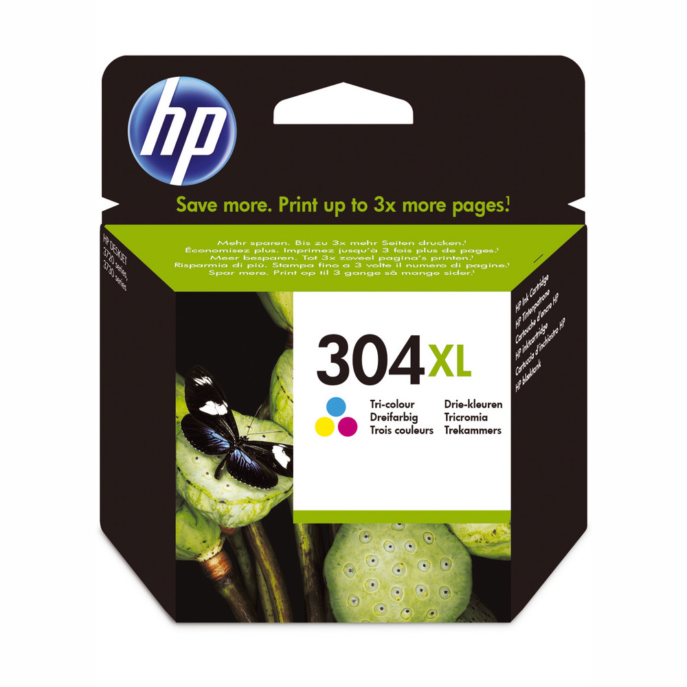 HP 304XL cartouche d'encre trois couleurs conçue par HP (N9K07AE)