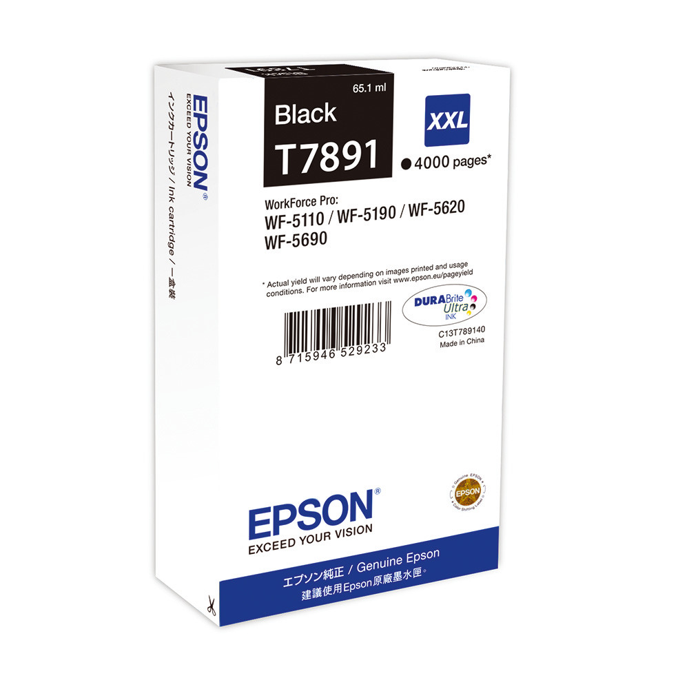 Cartouche d'encre Epson T7891 noire pour imprimantes jet d'encre