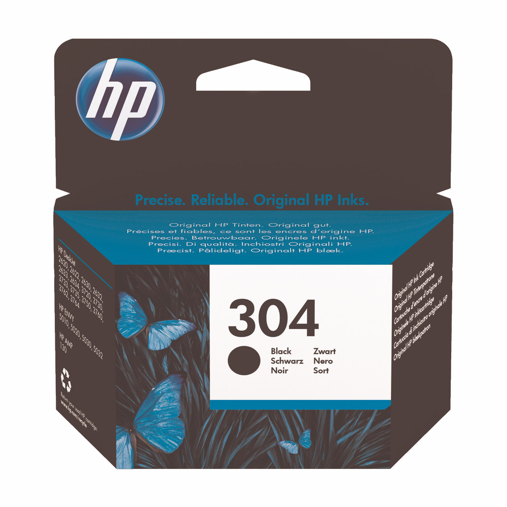 HP 304 cartouche d'encre noire conçue par HP, noir (N9K06AE)